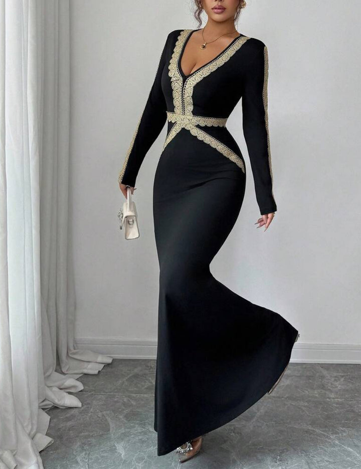 Shein maxi ruha, fekete