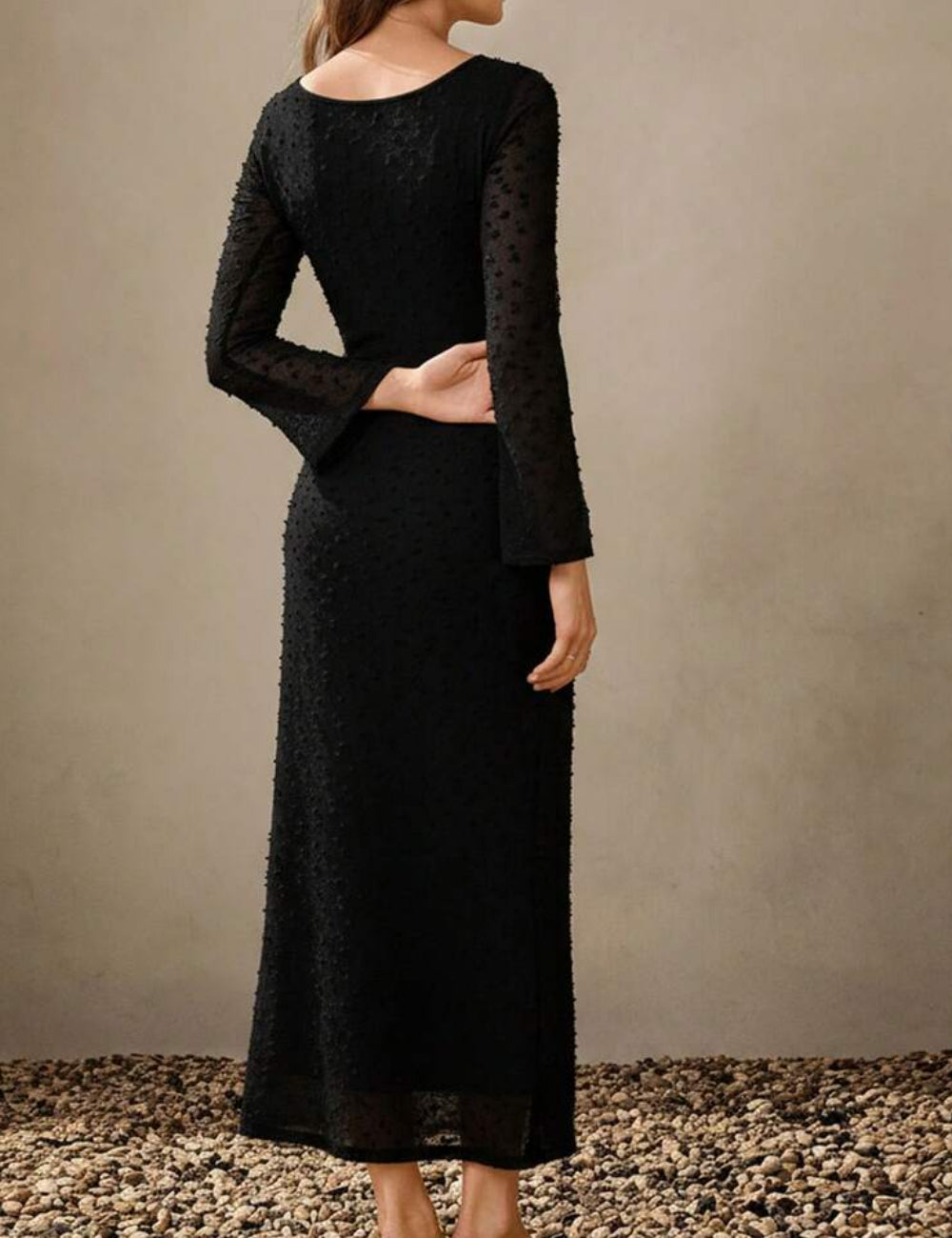 Shein maxi ruha, fekete