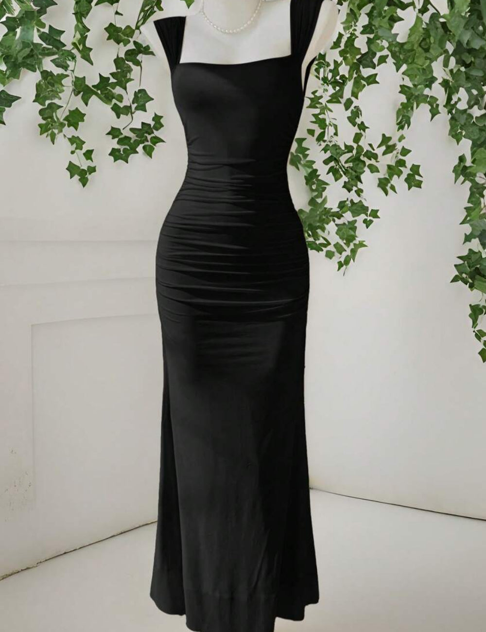 Shein maxi ruha, fekete