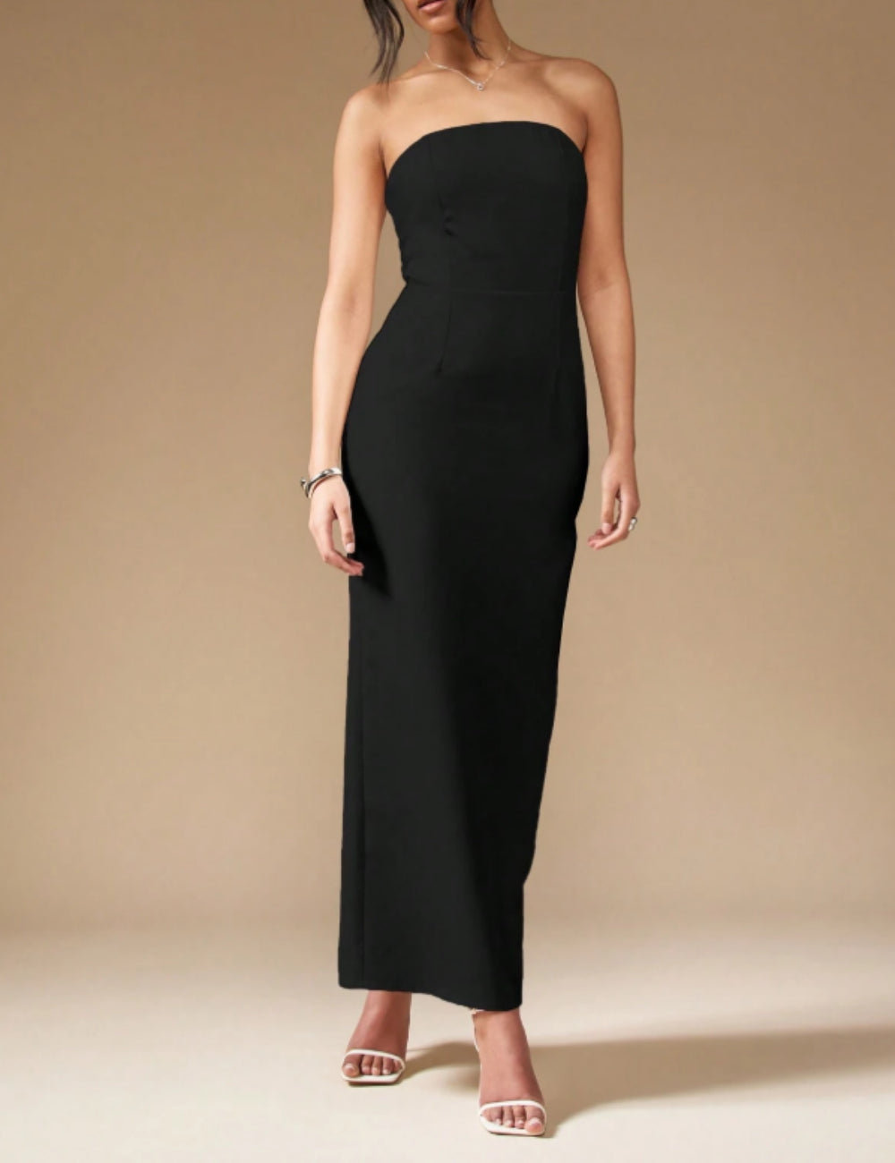 SHEIN maxi ruha, fekete