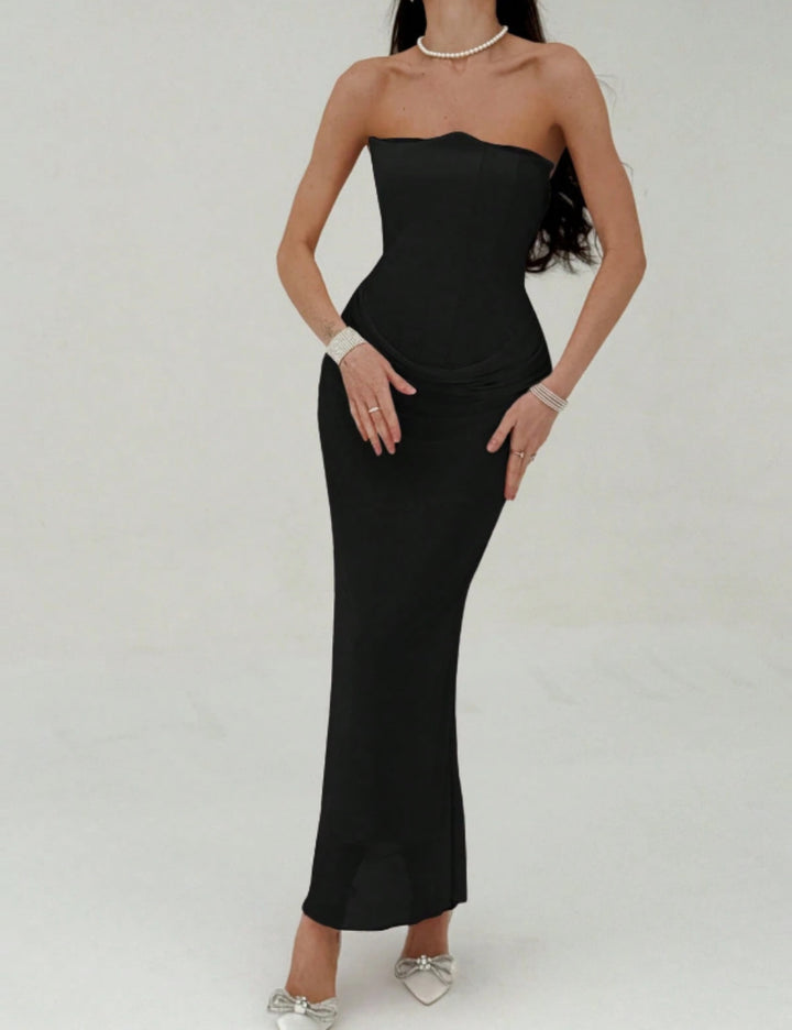 Shein maxi ruha, fekete