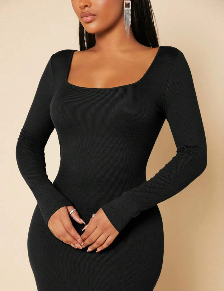 Shein maxi ruha, fekete