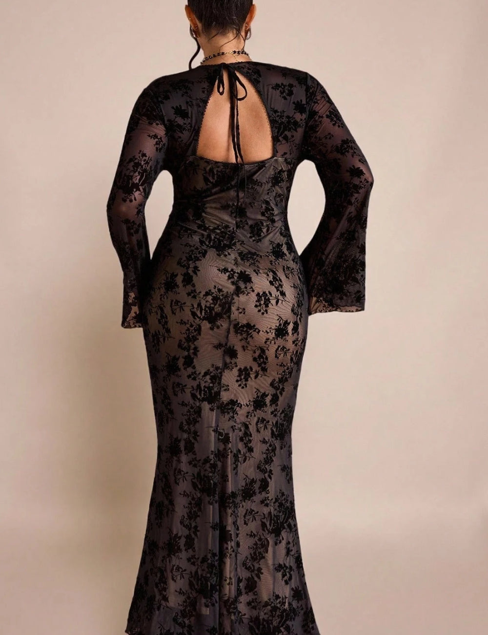 SHEIN maxi ruha, fekete