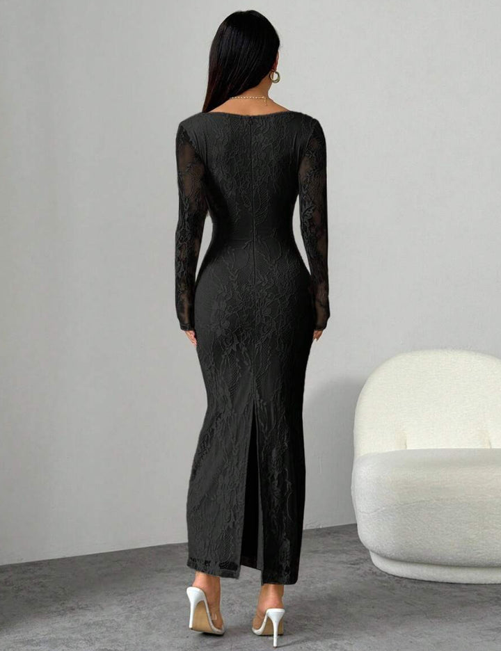 Shein maxi ruha, fekete