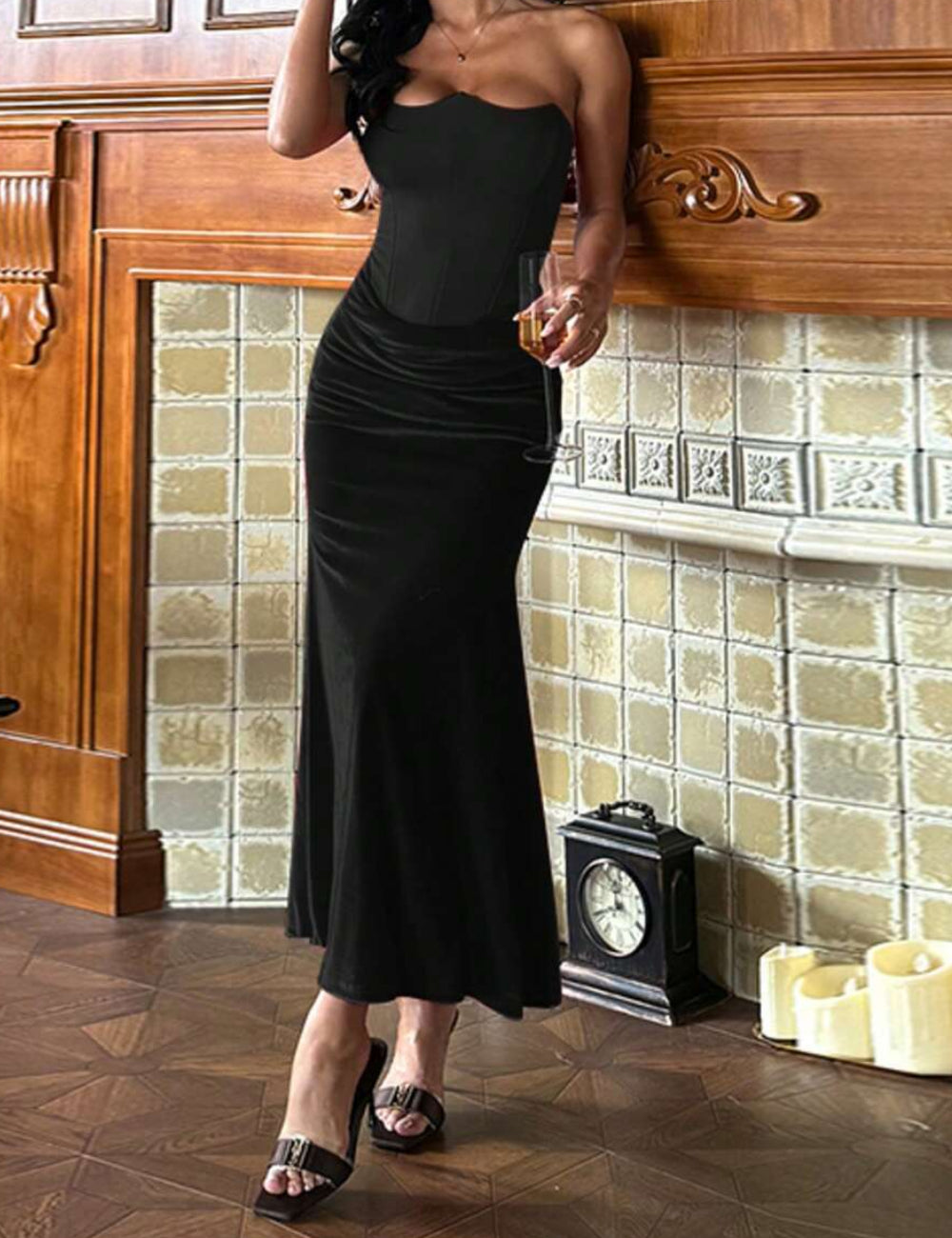 Rochie maxi Shein, negru