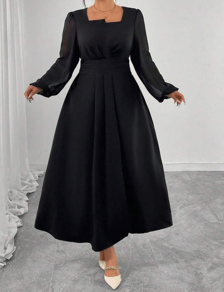 Shein Curve+ maxi ruha, fekete