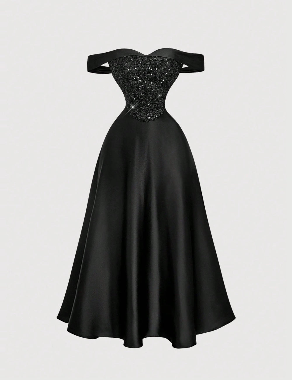 Shein maxi ruha, fekete
