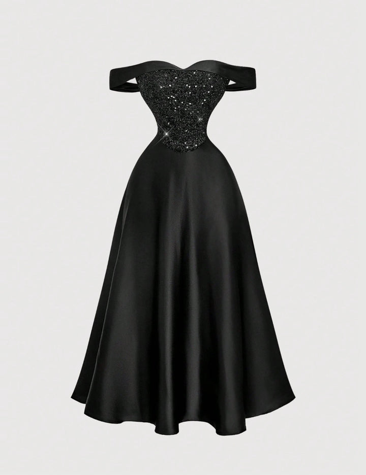 Shein maxi ruha, fekete
