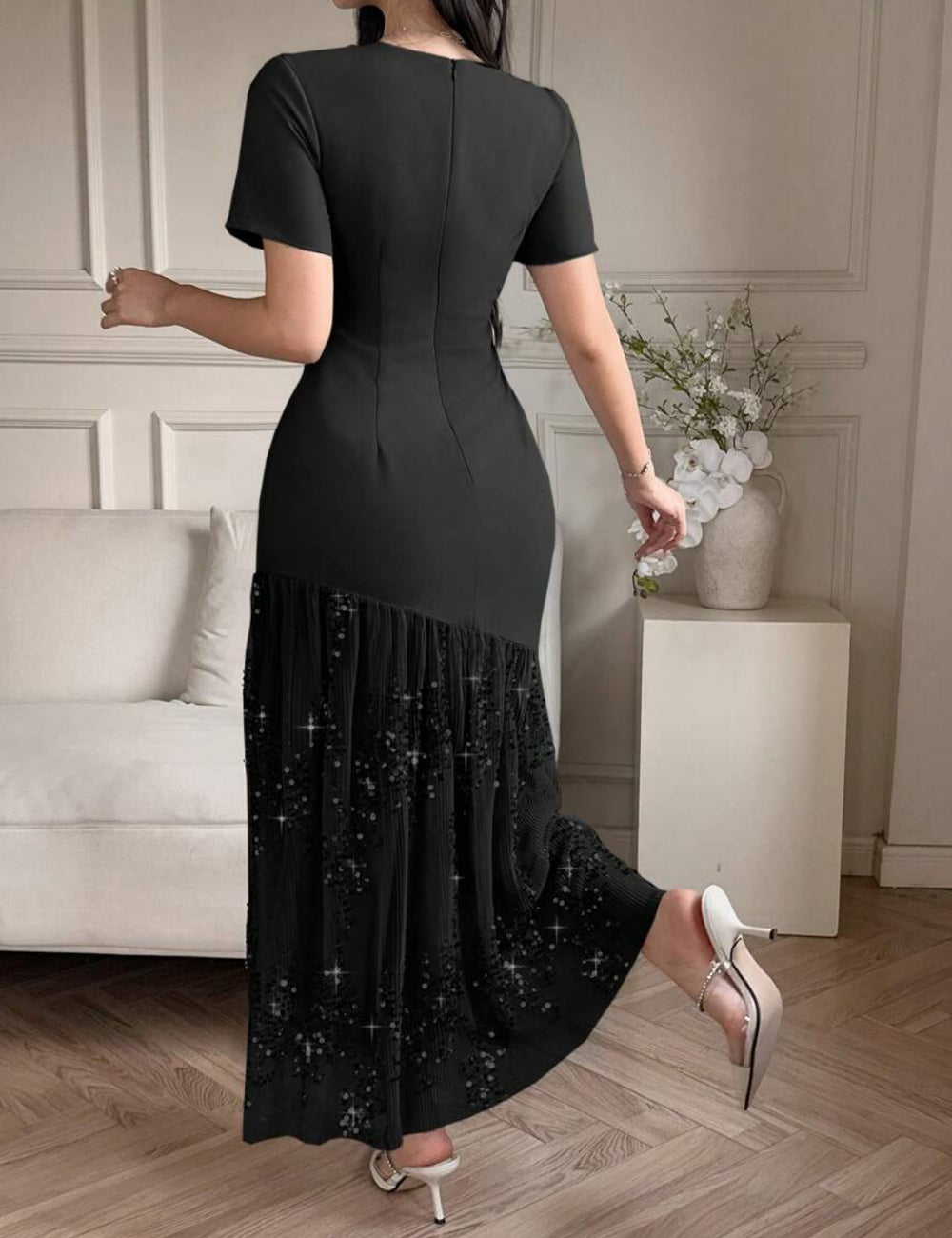 Rochie maxi Shein DAZY, negru