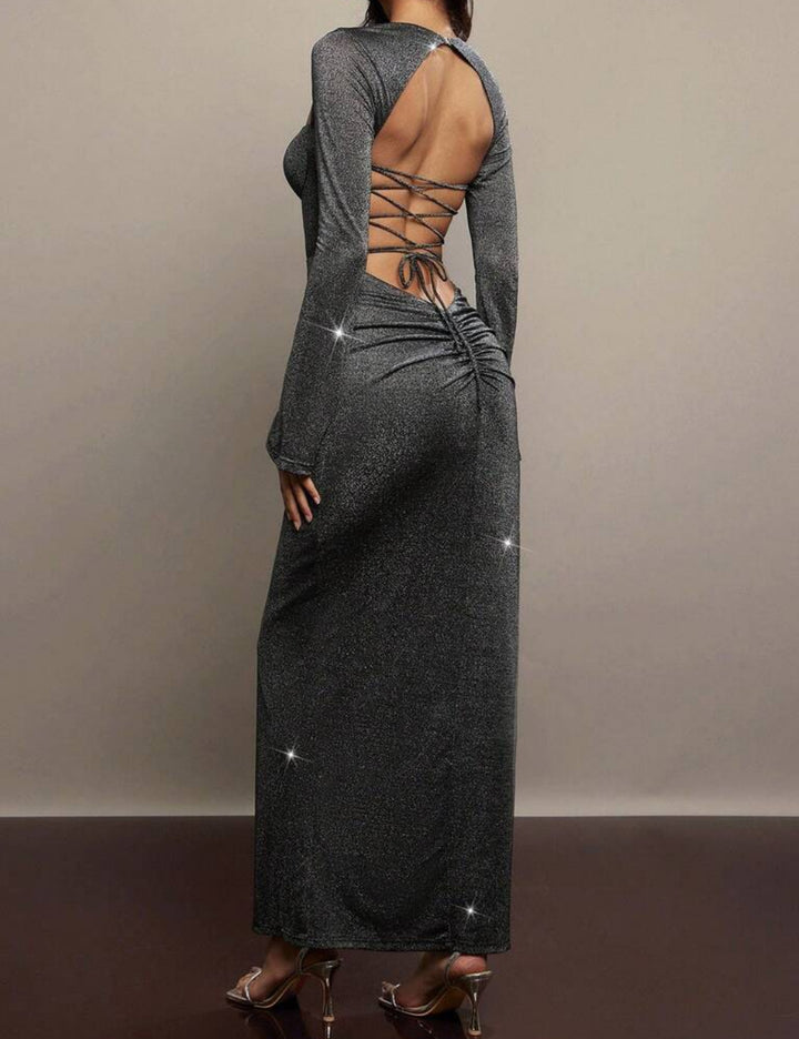 Shein maxi ruha, fekete