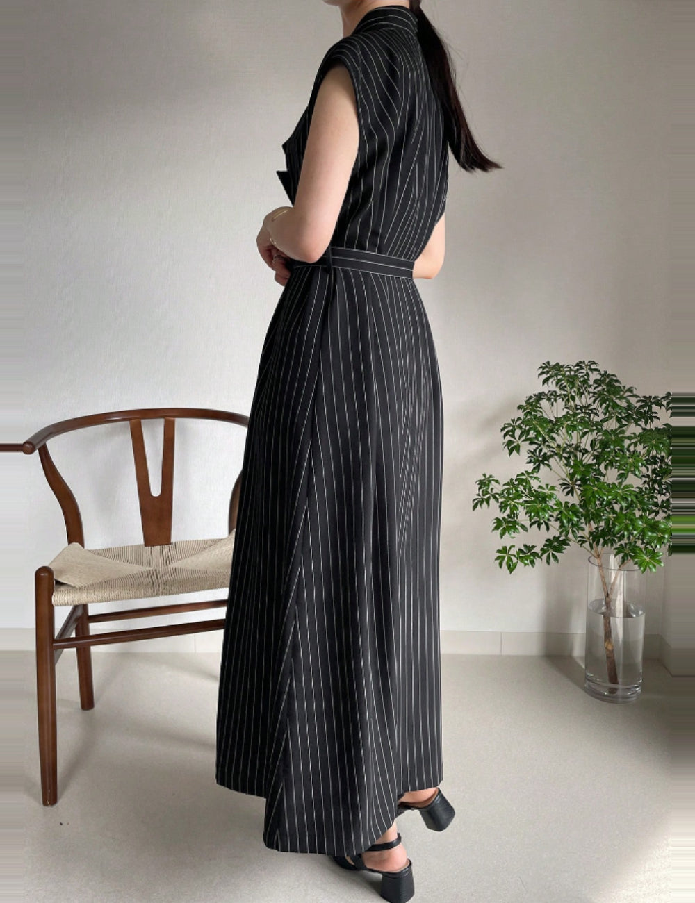 Shein FRIFUL maxi ruha, fekete