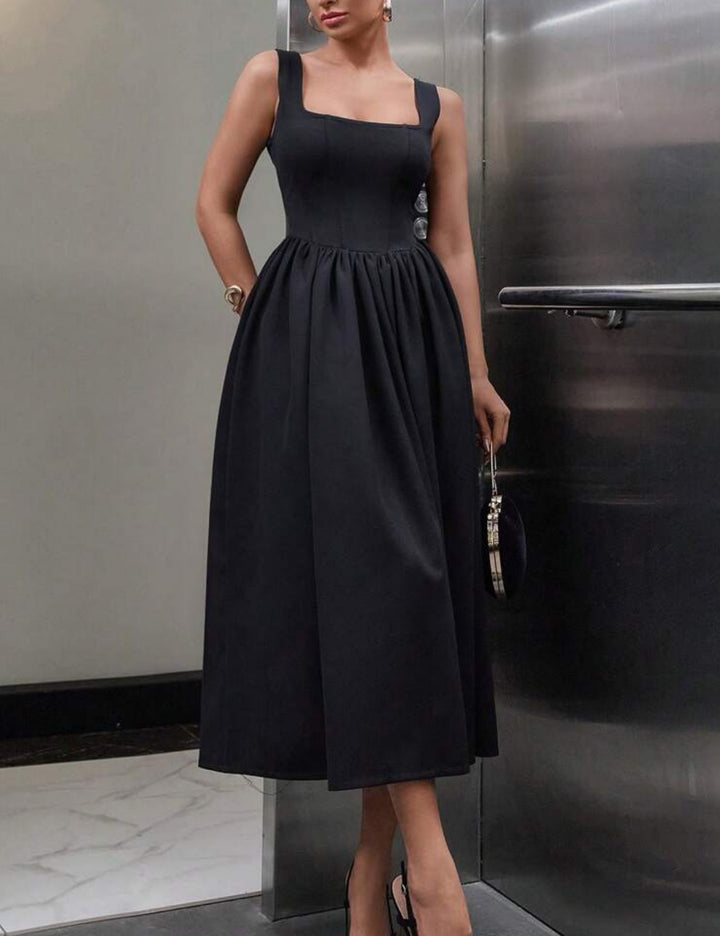 Shein maxi ruha, fekete