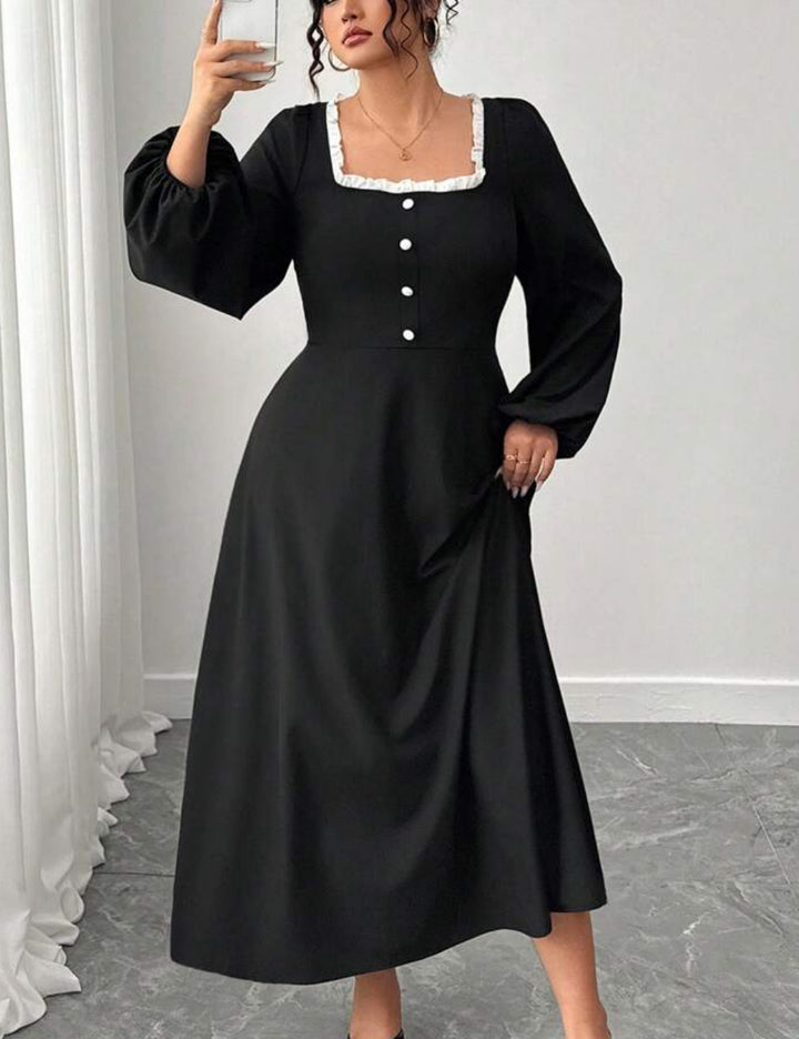 Rochie maxi Shein Curve+, negru