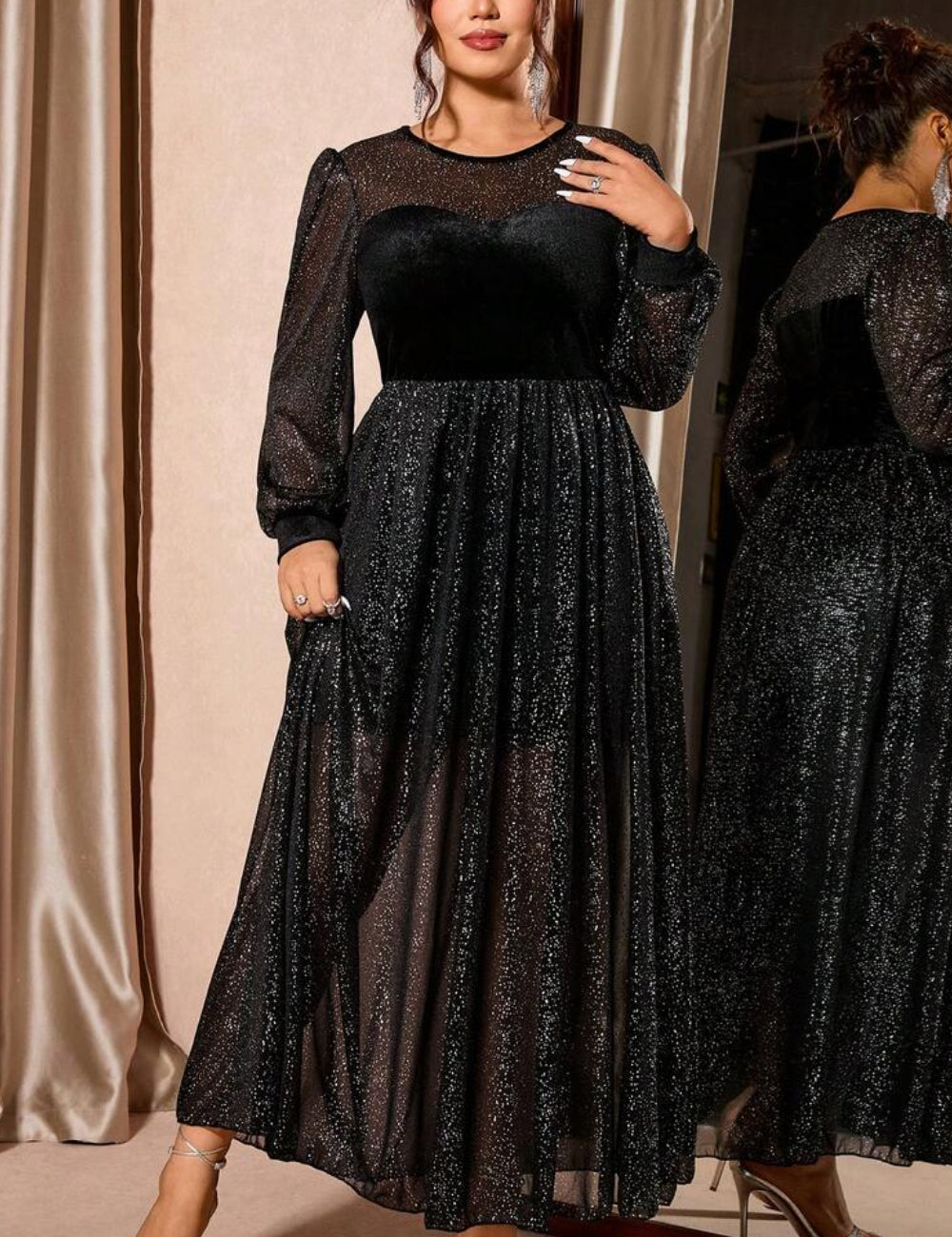 Rochie maxi SHEIN, negru