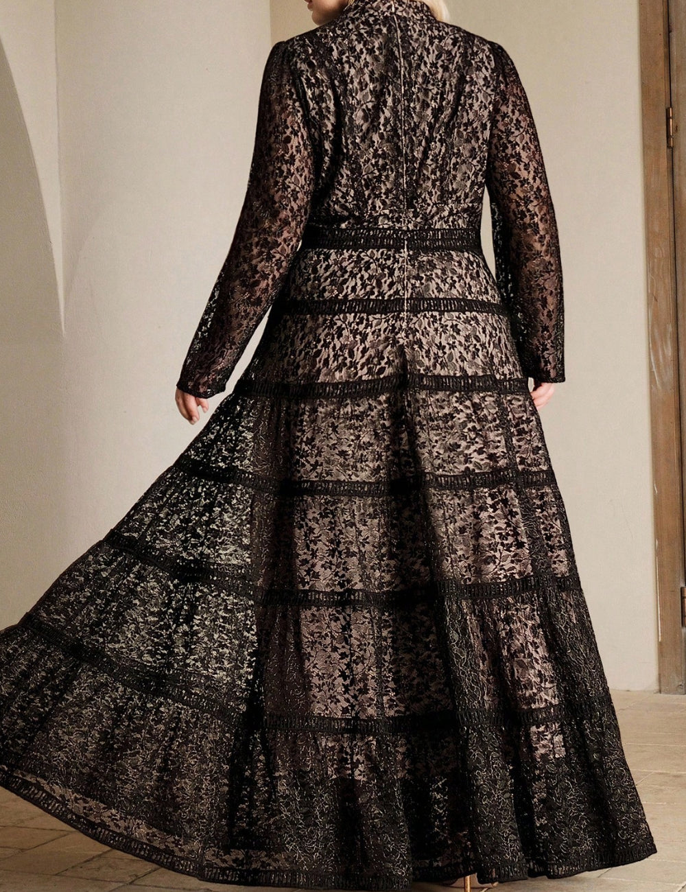 Shein maxi ruha, fekete