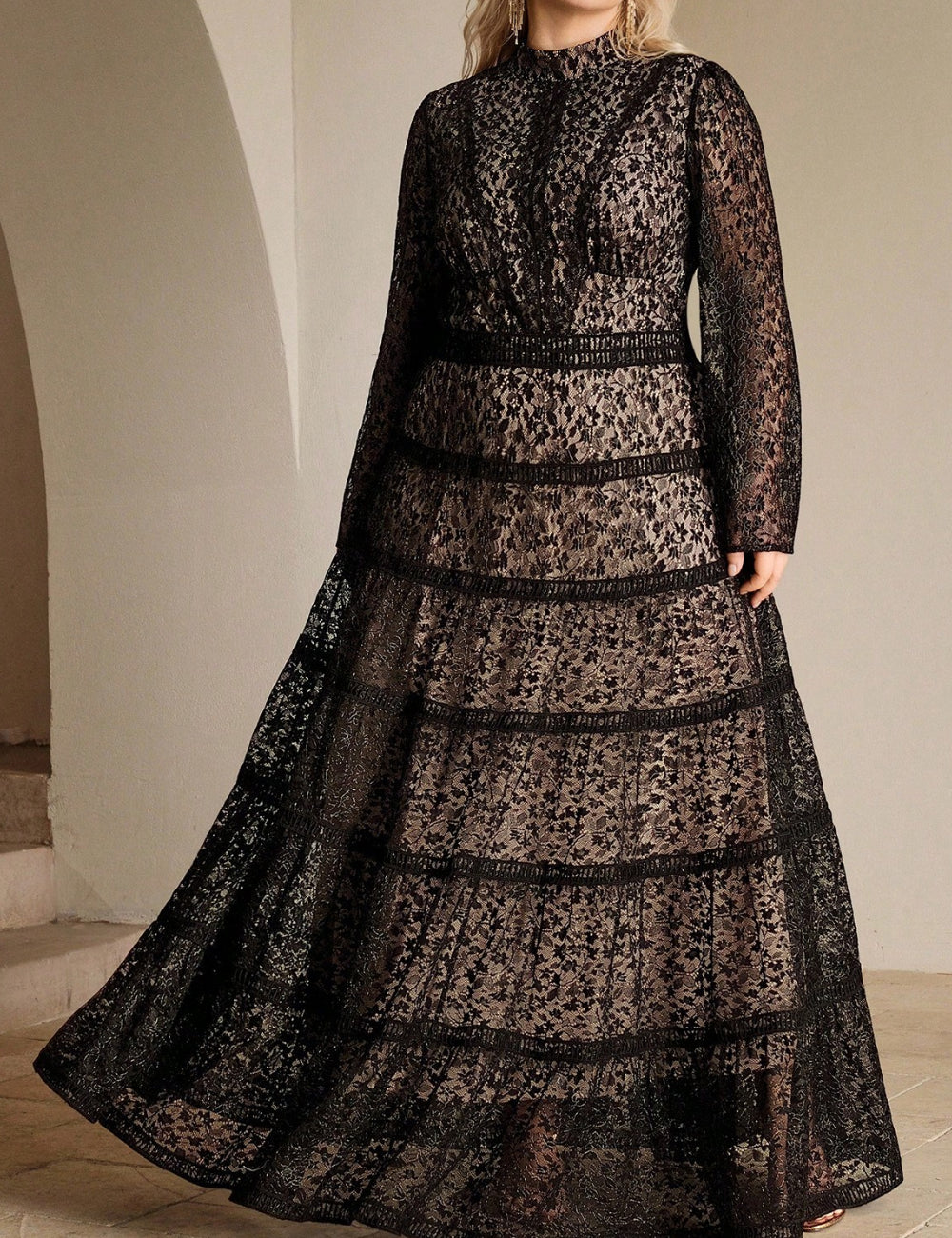 Shein maxi ruha, fekete
