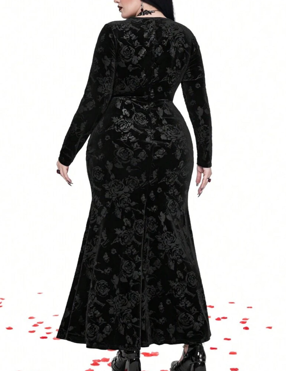 Rochie maxi Shein Curve+, negru