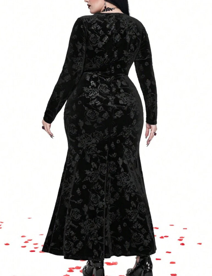 Rochie maxi Shein Curve+, negru
