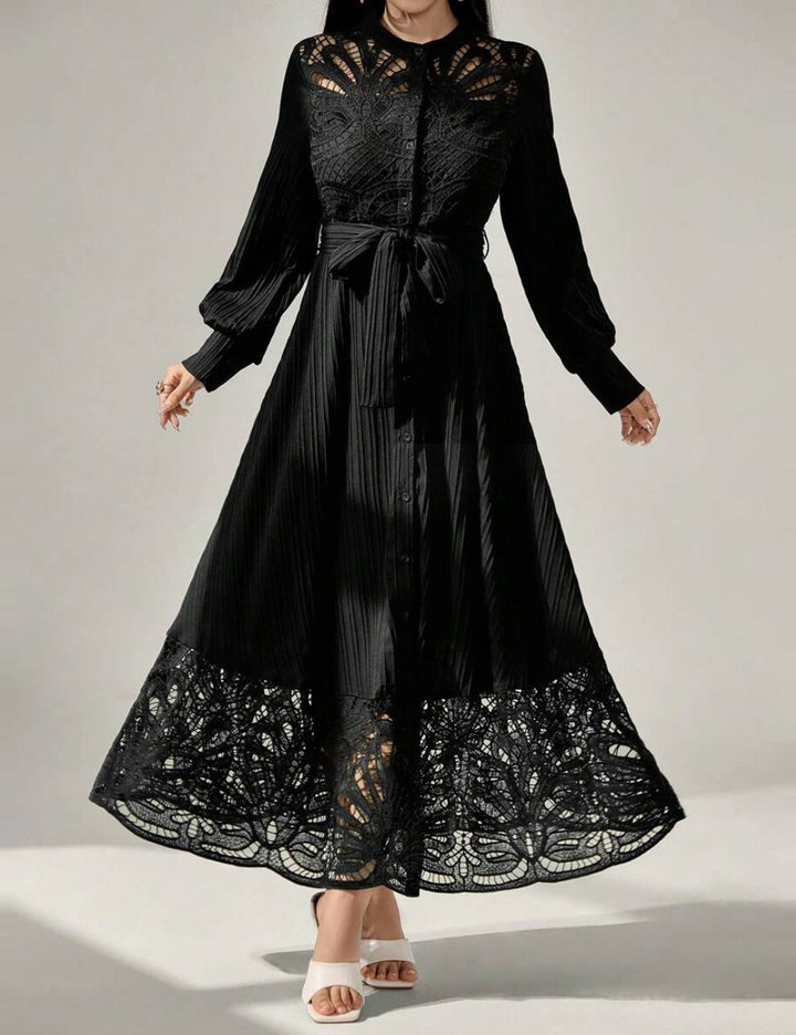 Shein maxi ruha, fekete