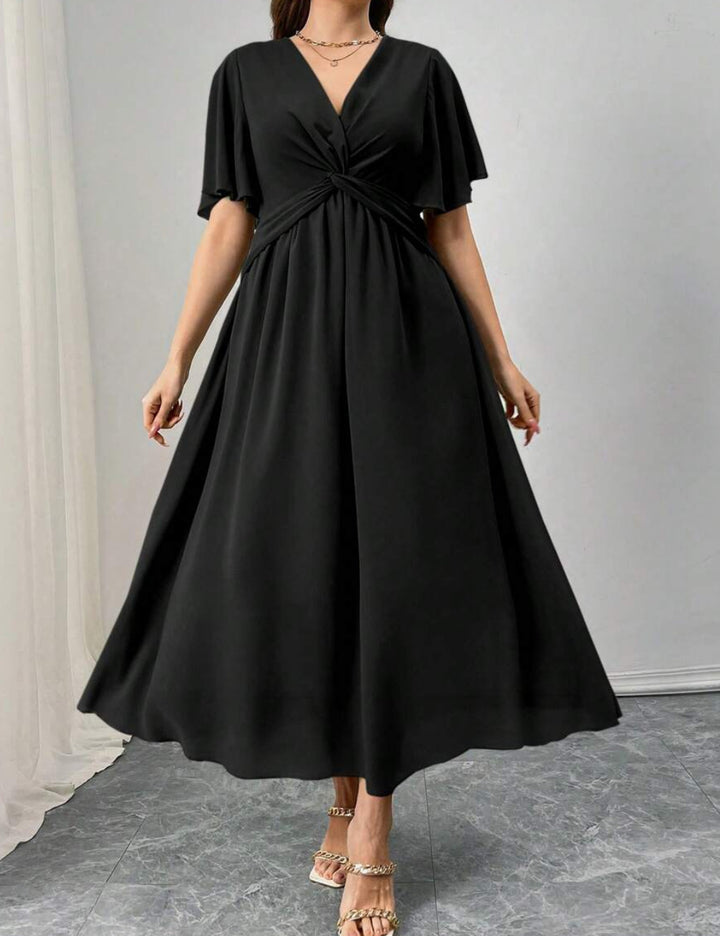 Shein Curve+ maxi ruha, fekete