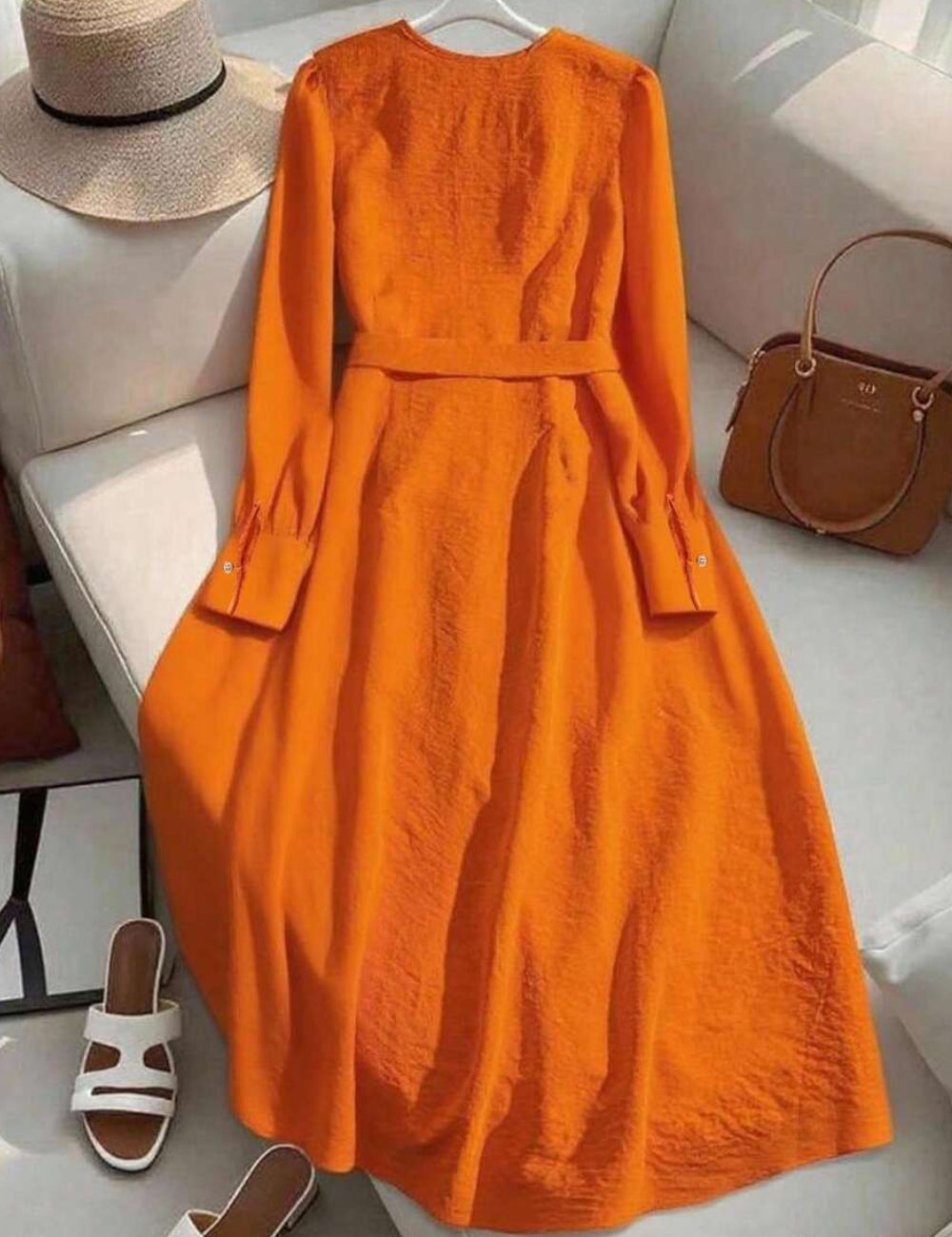 Rochie maxi Shein, portocaliu