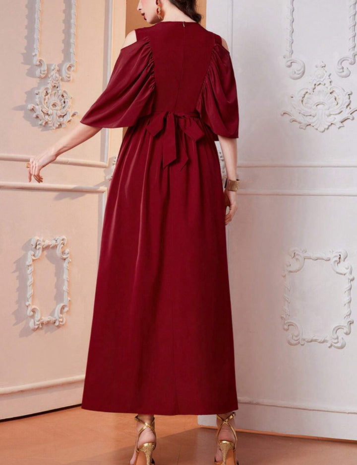 Shein maxi ruha, piros