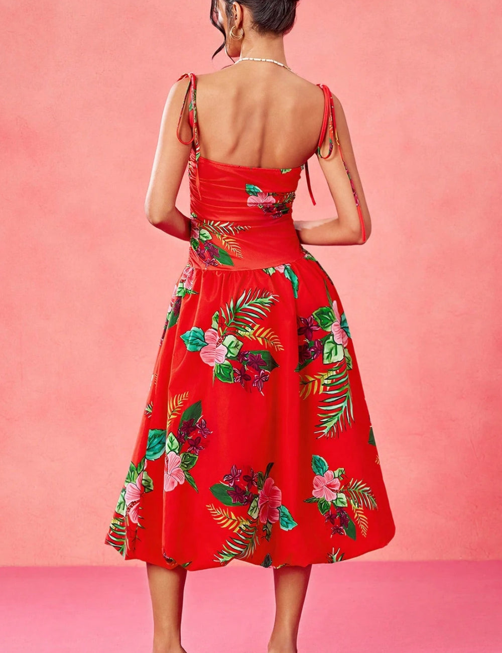 Shein X midi ruha, piros