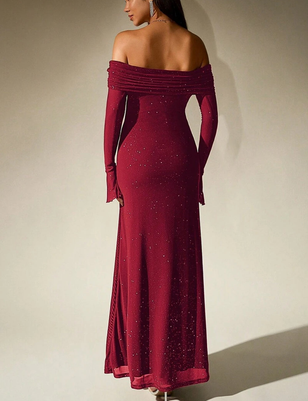 Shein maxi ruha, piros