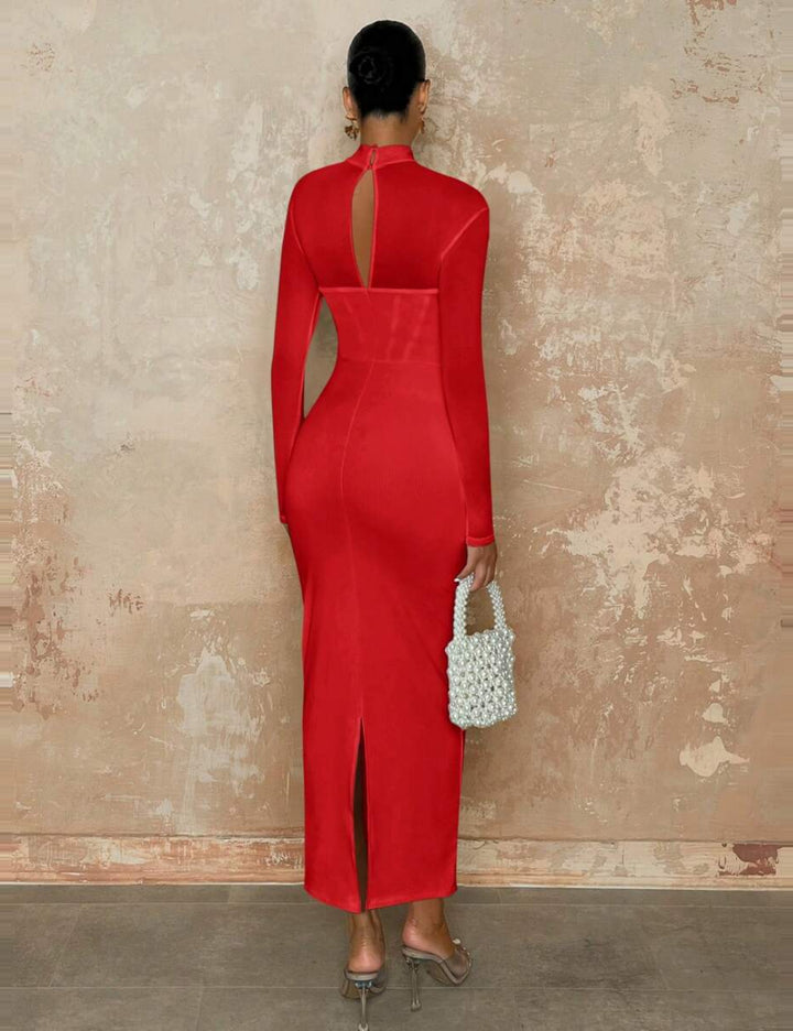 Shein BAE maxi ruha, piros