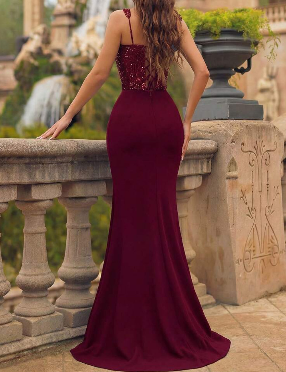 Shein maxi ruha, piros