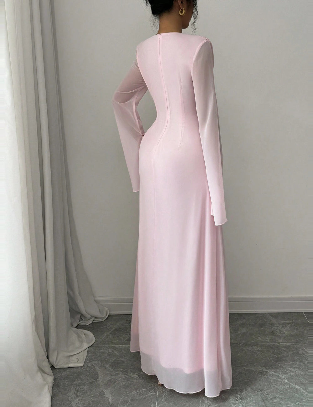 Shein maxi ruha, rózsaszín