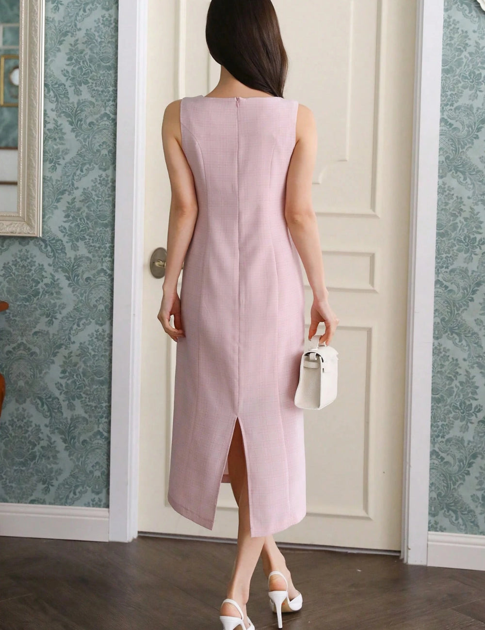 Shein maxi ruha, rózsaszín
