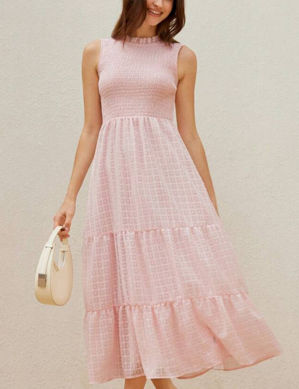 Shein maxi ruha, rózsaszín