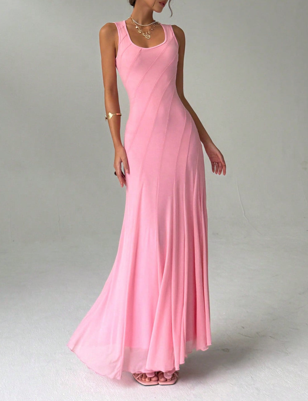 Rochie maxi Shein, roz