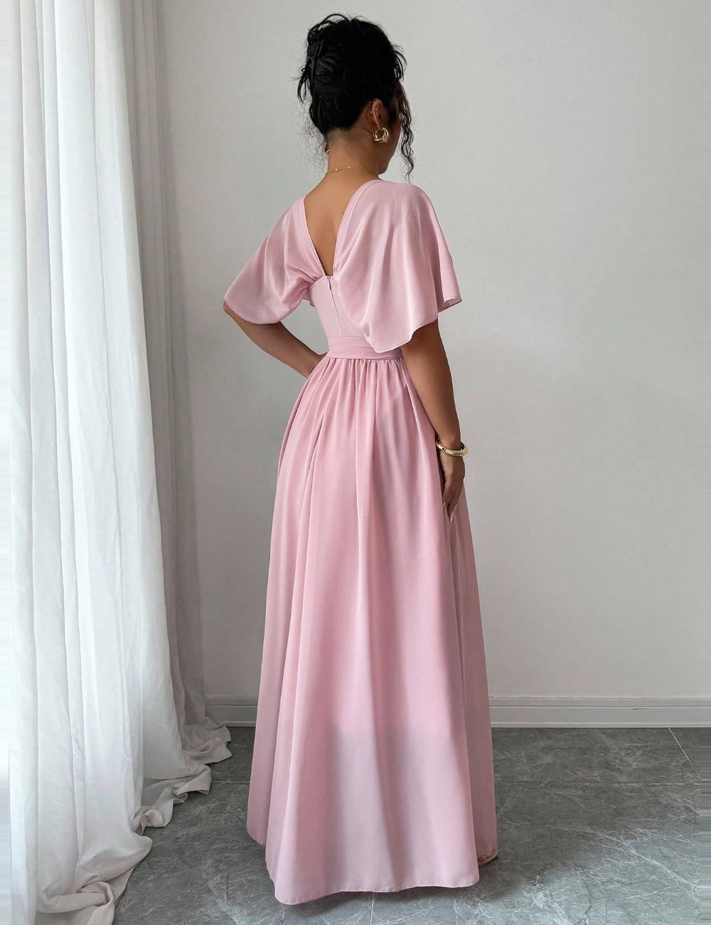 Shein maxi ruha, rózsaszín