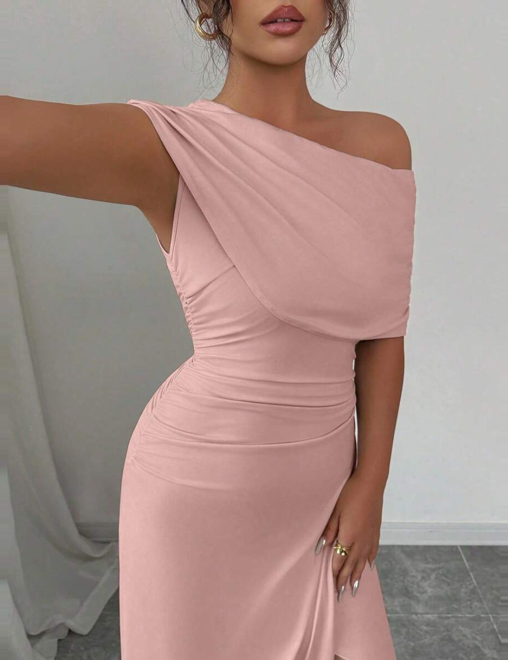 Shein maxi ruha, rózsaszín