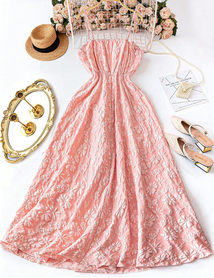 Rochie maxi Shein Curve+, roz