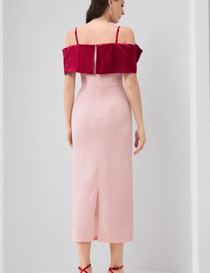 Shein maxi ruha, rózsaszín