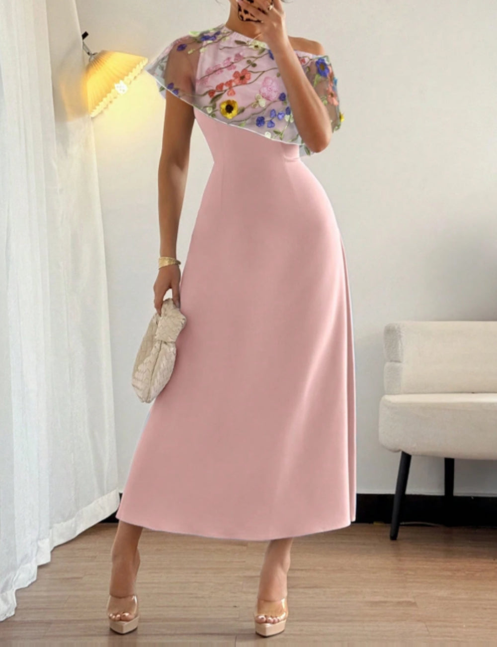 Rochie maxi SHEIN, roz