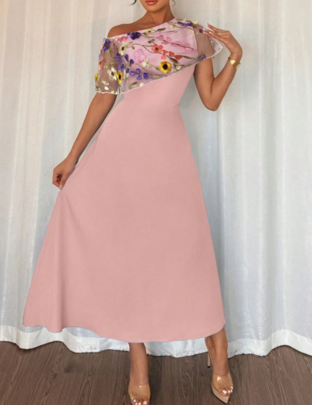 Rochie maxi SHEIN, roz