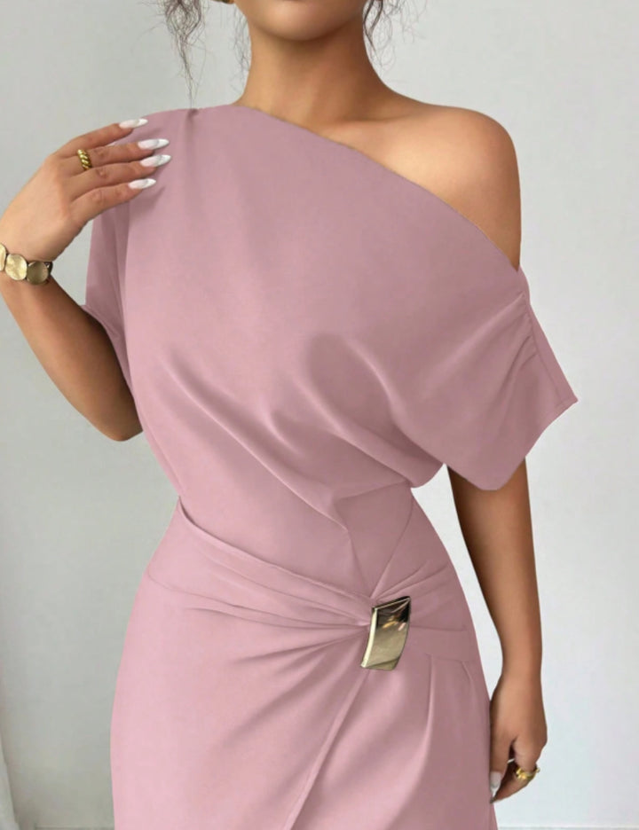 Shein maxi ruha, rózsaszín