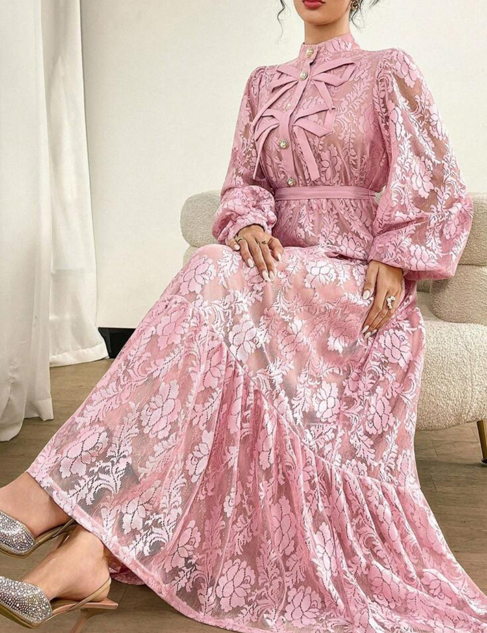 Rochie maxi Shein, roz