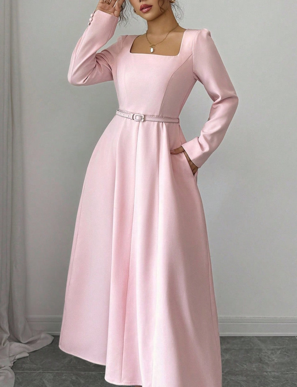 Rochie maxi Shein, roz