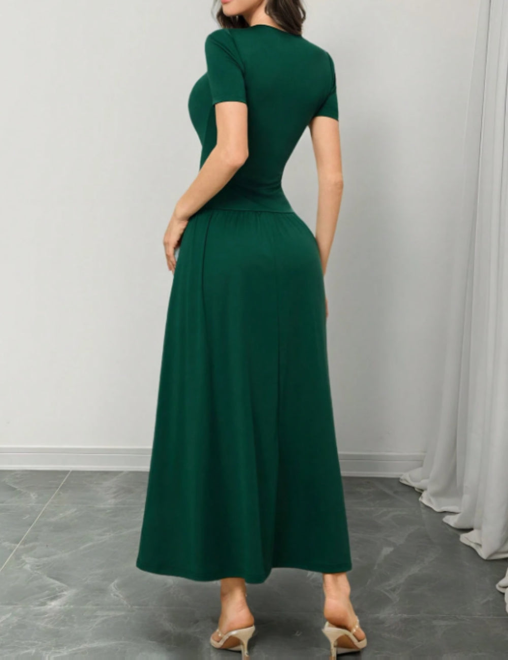 Shein maxi ruha, zöld