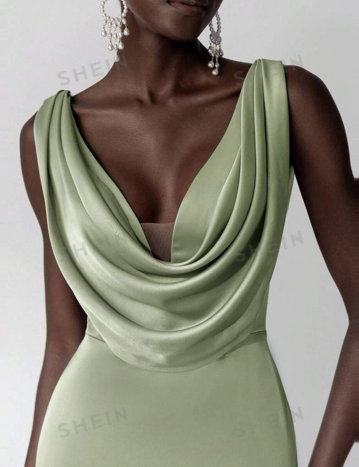Rochie maxi Shein, verde