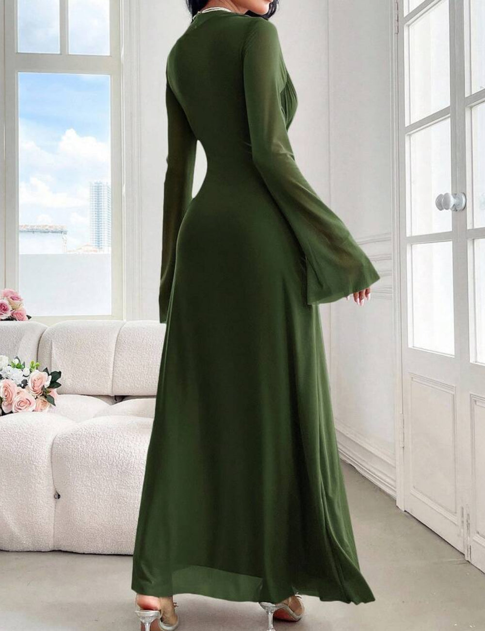 Rochie maxi Shein, verde