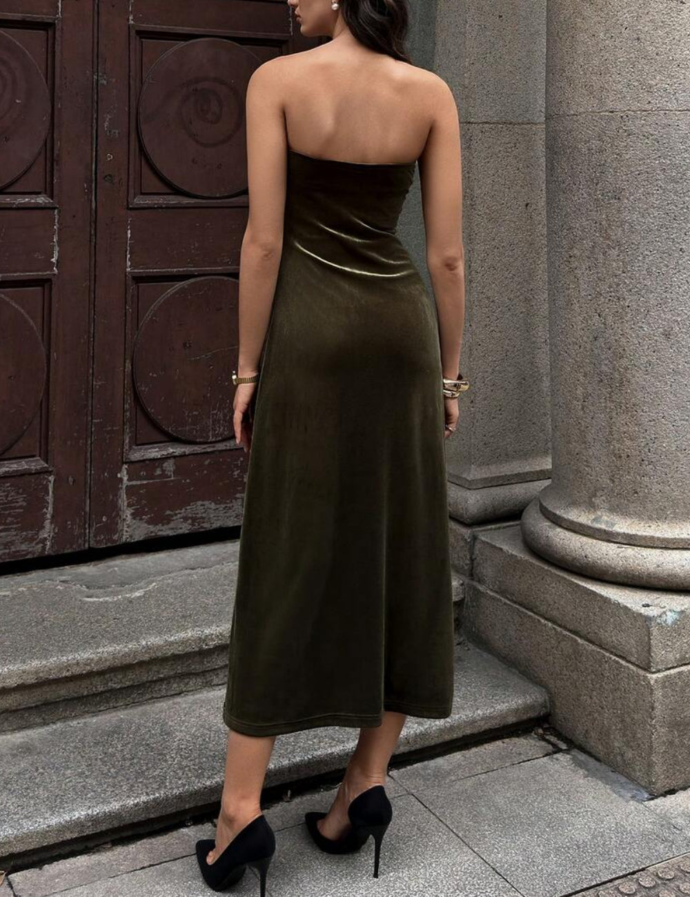 Rochie maxi Shein, verde