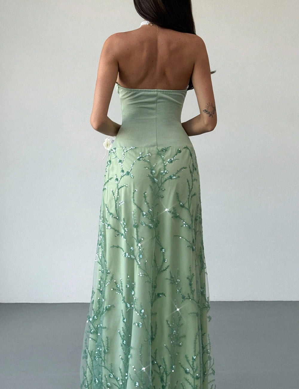 Rochie maxi Shein, verde