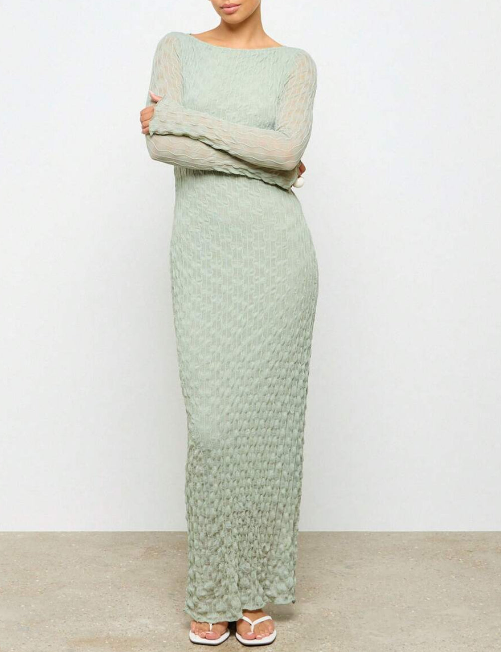 Rochie maxi Shein AIIRZ, verde