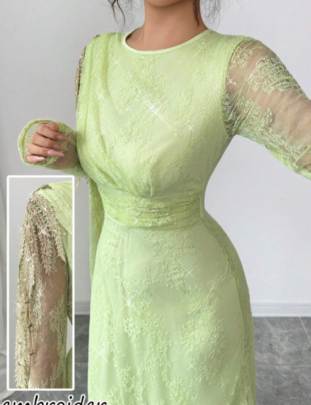 SHEIN maxi ruha, zöld